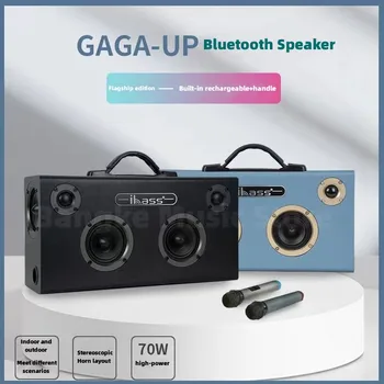 Ibass GaGa 70W Prenosni Bluetooth Zvočniki 6 Enota Stereo Surround Heavy Bass Boom Box Prostem Karaoke Home Theater Sound System