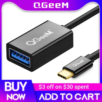 QGeeM USB C OTG Kabel Tip C Napajalnik, USB Kabel, USB Tip C Moški USB 3.0 Kabel Žične linije za Macbook Pro Air M1 Samsung Prenosnik