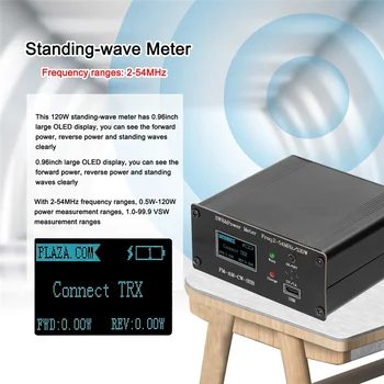120W OLED Digitalni Prikaz Moči Stoji-Val Meter HF Kratkih Valovih Moči Meter Stoječe Valovanje Meter SWR Meter