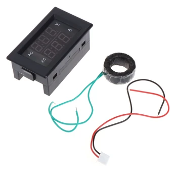 500V 50A Dvojni Digitalni Voltmeter Ampermeter Amp Tester Gauge Merilnik Rdeča+Zelena