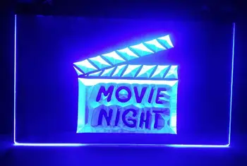 Film Noč Film, Kino NOVO carving znaki Bar LED Neon Znak