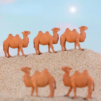 1pc Mini Kamele Miniaturne Rože Bazen Ornament Model Simulacije Divje Živali Smolo Obrti Otroci Igrače DIY Vrt Mikro Krajine