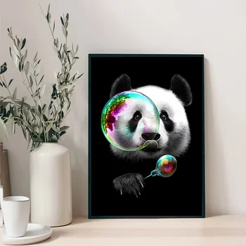 Brez Okvirjev Lep Panda Platno Umetnosti Plakatov & Fotografij Živali Platna Slike Wall Art Risanke Slike, Stenski Dekor Brez Okvirja