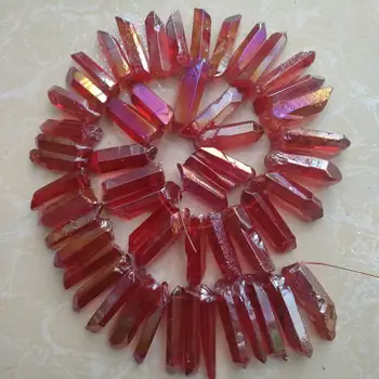 Barve Titana Mavrica Aura Lemurian Quartz Crystal Točke Zdravljenja