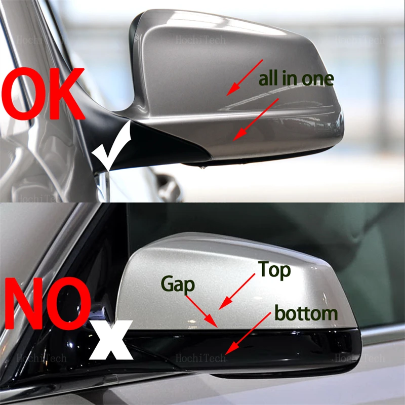 Ogljikovih Vlaken Black Strani Krilo Rearview Mirror Pokrov zaščitni pokrov Za BMW Serije 5 F10, F11 F18 Pre-LCI 2010 - 2013