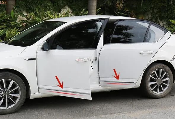 Za Skoda Octavia 2013-2019 nerjavnega jekla telo dekoracijo trakov Vrata trim trakovi anti-zbadanje varstvo okras avto dodatki