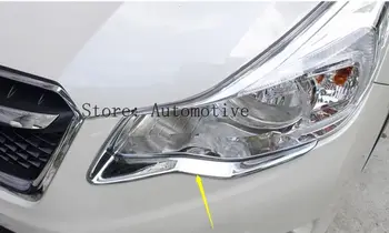 ABS Chrome Spredaj Vodja Svetlobe Žarnice Kritje 2pcs Za Subaru XV Crosstrek 2012-2017