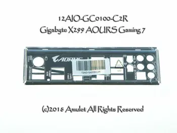 Original IO I/O Shield BackPlate Blende Nosilec Za Gigabyte X299 AORUS Gaming 7 ponikljani z LED