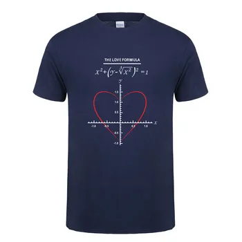 Poletje Novo Ljubezen Formula Majica s kratkimi rokavi Moški Bombaža, Kratek Rokav T-shirt Smešno Ljubezen Math Man Tshirt Vrh Tees OZ-143