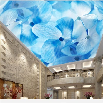 wellyu ozadje po Meri 3d обои modro cvetje spalnica, dnevna soba, strop strehe stenske freske ozadje de papel parede 3d behang