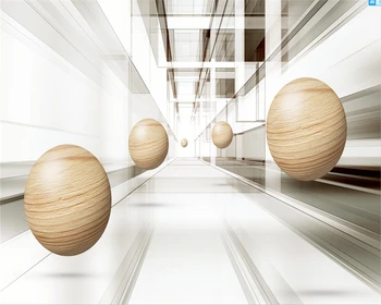 beibehang po Meri 3d ozadje tri-dimenzionalni abstraktni prostor, znanost in tehnologijo občutek lesa žogo TV steno stensko ozadje