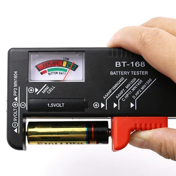 BT-168 AA/AAA/C/D/9V/1.5 V baterije Univerzalni Gumb Celice, Baterije, Barve Kodirani Meter Kažejo Volt Tester za Preverjanje BT168 Moč