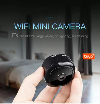 Tuya smart 120 Stopnja širokokotni Brezžični WiFi Spletna Kamera HD 1080P Mini Kamera Webcam Home Security DVR Night Vision Pameten Fotoaparat