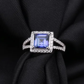 resnično čisto prave dragulje Naravnost Barve Žensk Svetlobno Razkošje Preprosta Modna Pisane Zaklad s925 Srebro Vdelan Crystal Ring h