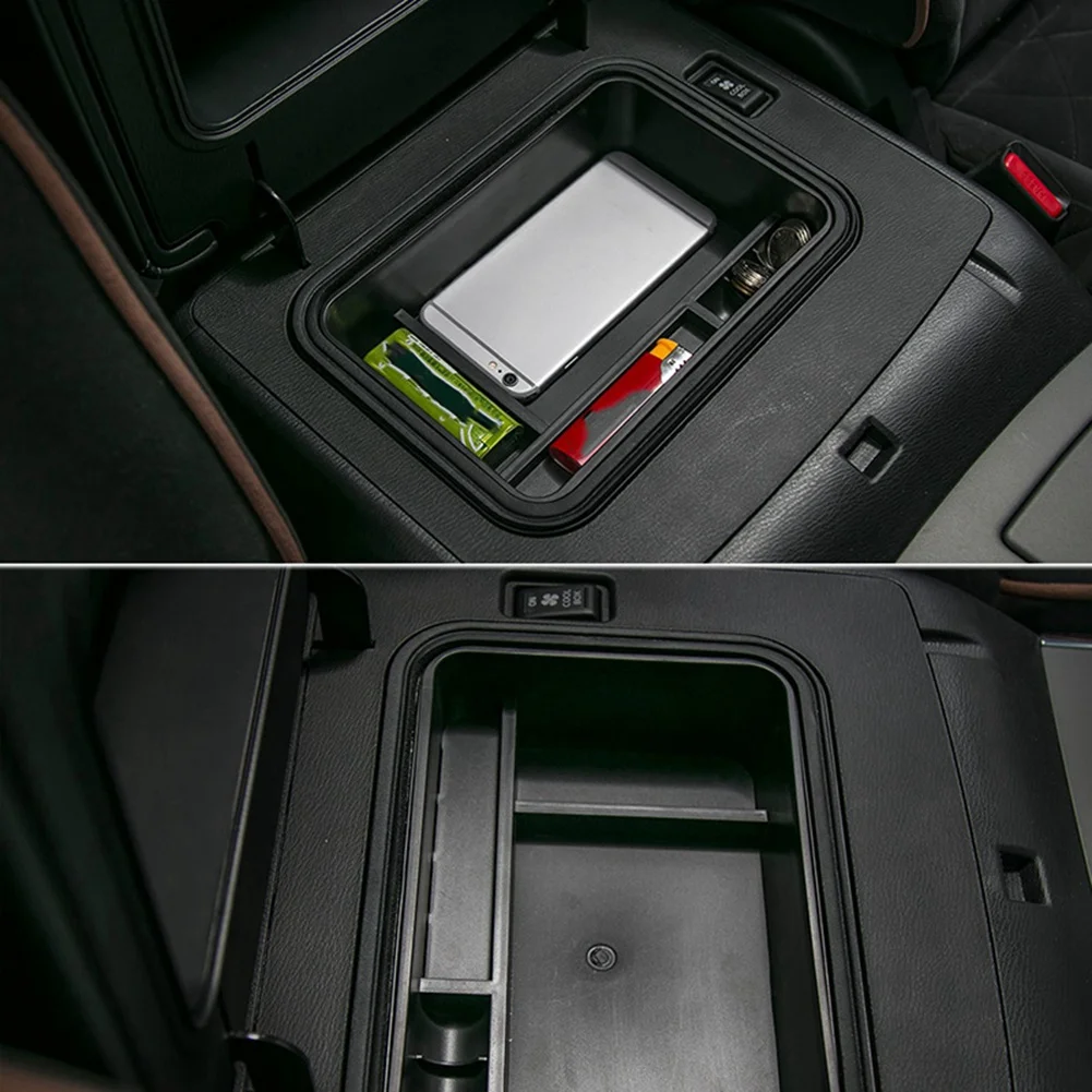 Avto Armrest Škatla za Shranjevanje Organizator za Nissan Patrol Y62 2017 2018 2019 2020 Notranja Oprema ,ABS Črna