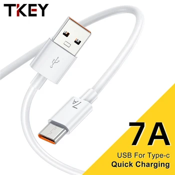 Tkey 100W USB C Hitro Kabel za Polnjenje Mobilnega Telefona 7A Hitri Polnilnik Podatkovni Kabel Za Huawei Mate 40 50 Xiaomi 11 10 Pro Tip C Kabel