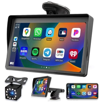 Prenosni Dash Gori Carplay Zaslon 7In Touch Screen, GPS Navigatin,Bluetooth Car Stereo Radio, Backup Fotoaparat, FM Radio