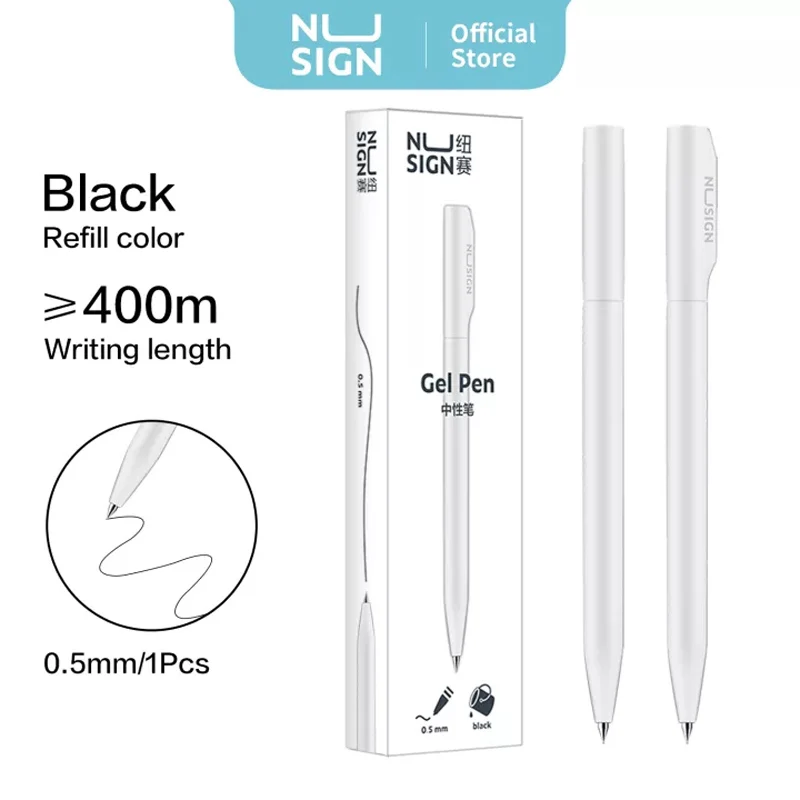 NUSIGN 0,5 MM Motnega Nevtralnega Gela Pero Obračanja Core Black Podpis Pero za Pisanje Tiskovine Študentov Pisarniški Material