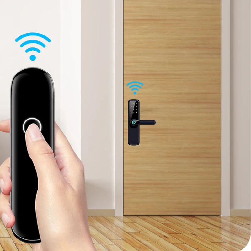 Tuya TTlock Wifi Elektronski Smart zaklepanje Vrat z Biometrični čitalnik Prstnih Digitalni Geslo Rfid Kartice Inteligentni brez ključa Doorlock