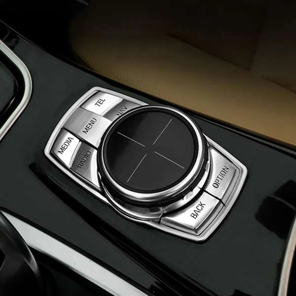 Avto Multimedia CD Gumbi Decorstion Kritje Trim Nalepke za-BMW-je Serije 5 7 Series