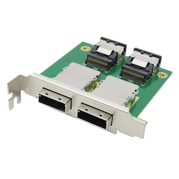 Dvojna Vrata Mini SAS Interni SFF-8087 Za Zunanje HD SFF-8088 Sas26p PCI SAS vmesniško Kartico Rezervni Deli