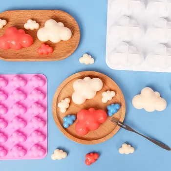 DIY 3D Oblak Silikonsko Plesni Torto Peko Torta Čokolada Fondat Ice Cube Plesni Torta Dekoraterstvo Orodje za Izdelavo Epoksi Smolo Plesni
