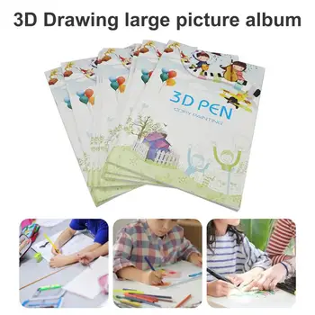 3D Tiskanje Album Večnamensko Različnih Vzorcev Velikosti A4 Slikarstvo DIY 3D Pero Predlogo, Papir, Knjige, Igrače, Otroško za Šolo
