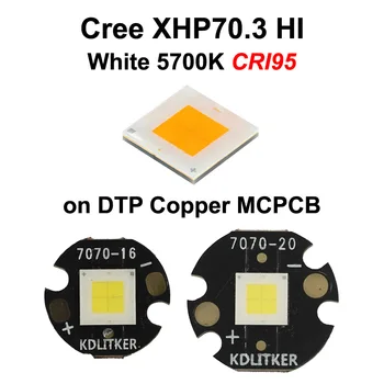 Cree XHP70.3 HI Bela 5700K CRI95 SMD 7070 LED Oddajnik na KDLITKER DTP Baker MCPCB Svetilka DIY Visokim CRI Noge