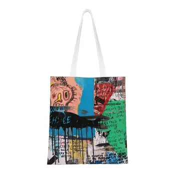 Smešno Nižji Eastside Pomnilnik Nakupovanje Tote Vrečko Recikliranje Jean Michel Basquiats Platno Trgovina Ramenski Varovanec Vrečko