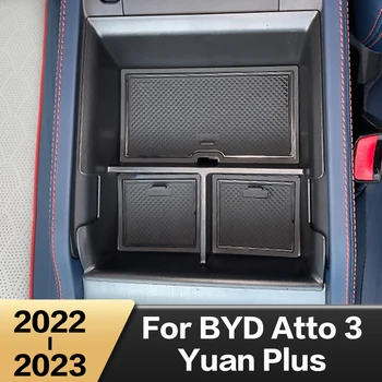 1Pcs ABS sredinski Konzoli Armrest Polje Shranjevanje Avto Notranja Oprema Dekoracijo Auto Za BYD Atto 3 Yuan Plus 2022 2023