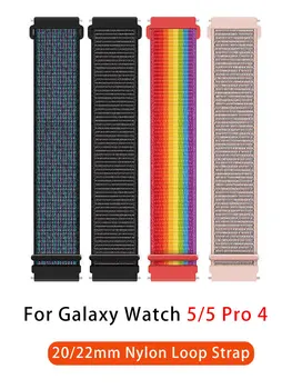 20 mm Najlon Trak Za Samsung Galaxy Watch 4/Classic 40 mm 46mm Trak Zapestnica Huawei GT 2/3 Galaxy Watch 5/Pro 45mm 44 mm/Aktivna 2