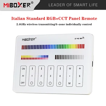 Miboxer M4 italijanski Standard 4 zone RGB+SCT dotik DC3.3V 2.4 G Brezžični Krmilnik Oddaja RF Daljinski Kaljeno steklo