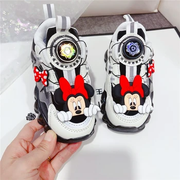 Disney otroška Športna Obutev Fantje in Dekleta' Mickey Mouse Risanka Športni Čevlji Edini Priložnostne Čevlji Zavezat Velikost 26-36