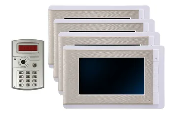 eno do tri 7-Palčni Zaslon LCD Interkom Žično Video Vrata Telefon