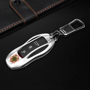 Avto Ključ Primeru Zajema Aluminij Zlitine Tipko Lupini Zaščitnik Skladiščenje Vrečka Rdeče Črn za Porsche Panamera Cayenne Macan 918 911